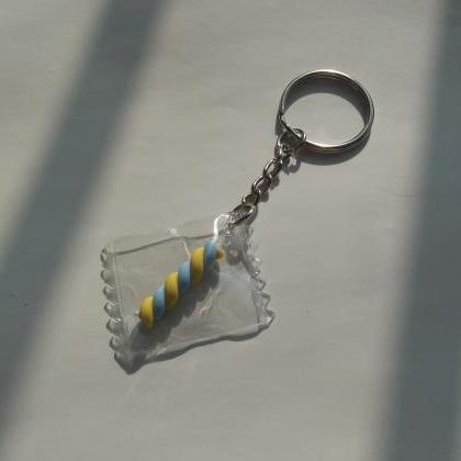 Twisted Marshmallow In A Bag Keychain, Funny..