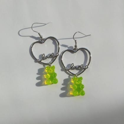 Available In 6 Colour Gummy Bear With Love Heart..